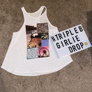 White Razorback Tank with Summer Aesthetic